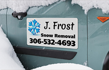 Snow Removal - Vehicle Magnet Sample